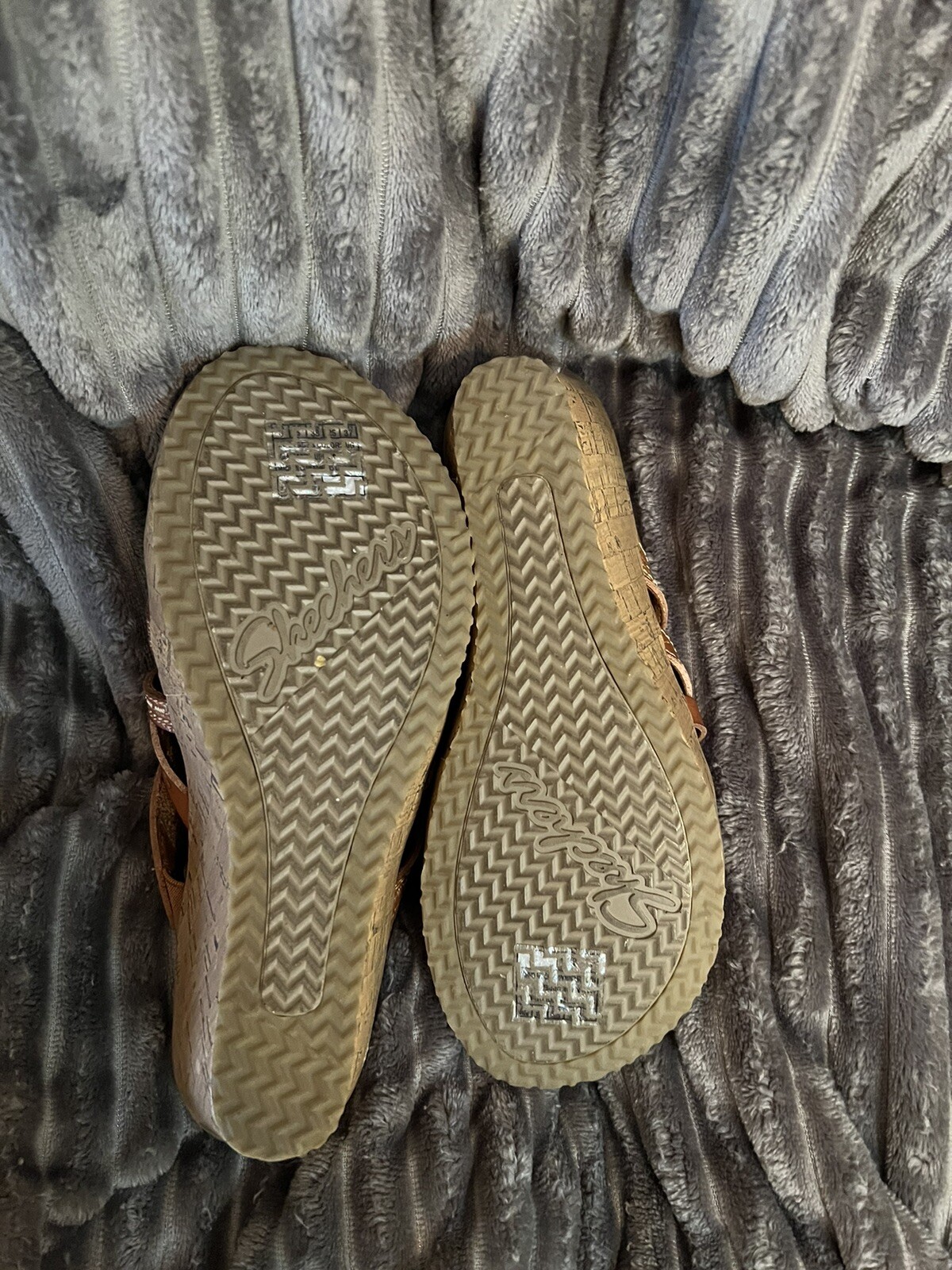 Cali From Skechers Sandal Luxe Foam Beverlee Tiger Posse Womens Size 8.5 Slip-on