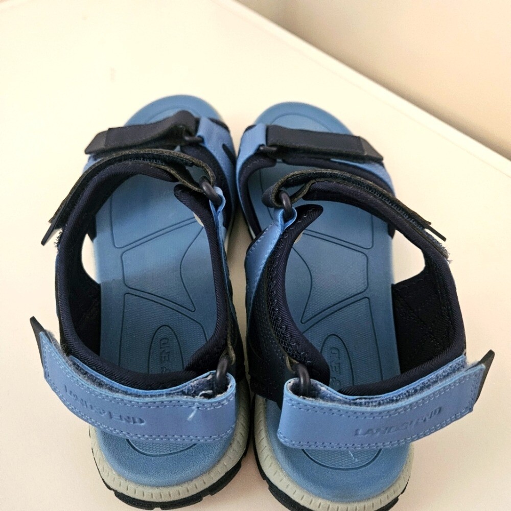 Lands End Womens All Weather Sandal Trail Hiking Comfort Shoes Deep Sea Navy US9