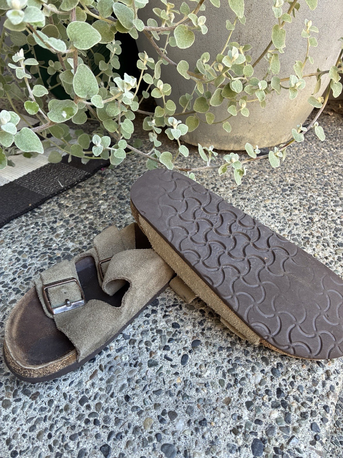 Birkenstock Arizona Brown Suede Leather Soft Footbed Sandals Size 39 US 8