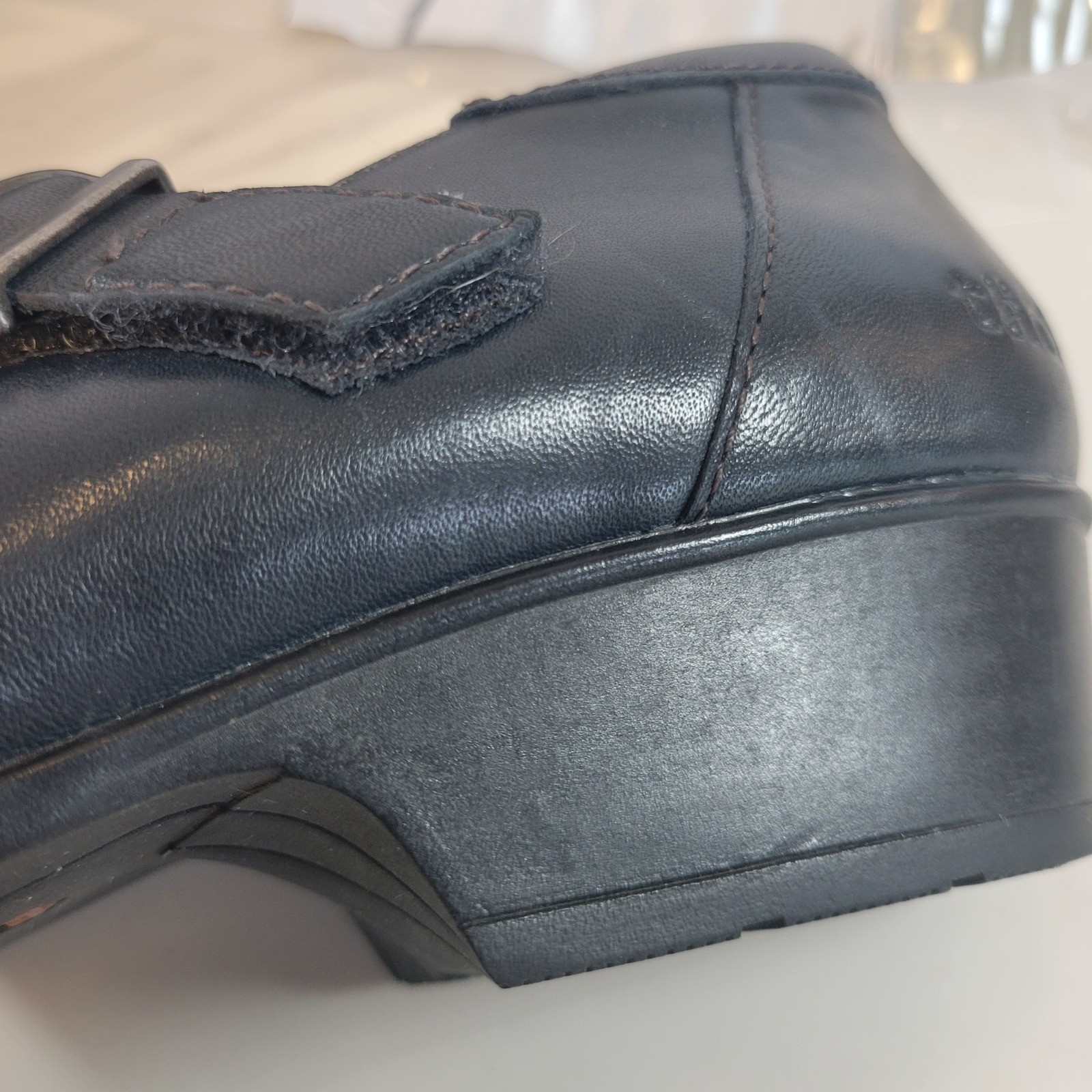 Taos Routine Navy Blue Leather Mary Jane Shoes US 9 Comfort Hook & Eye