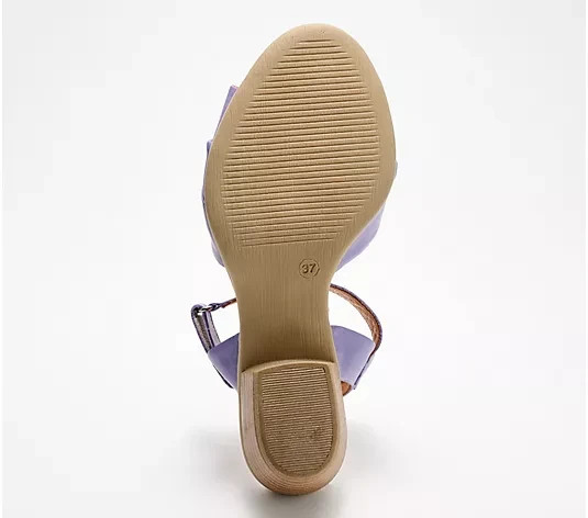 Miz Mooz Leather Adjstble Heeled Sandals-Kacie-Iris-EU 37 (US 6.5-7)-A687184