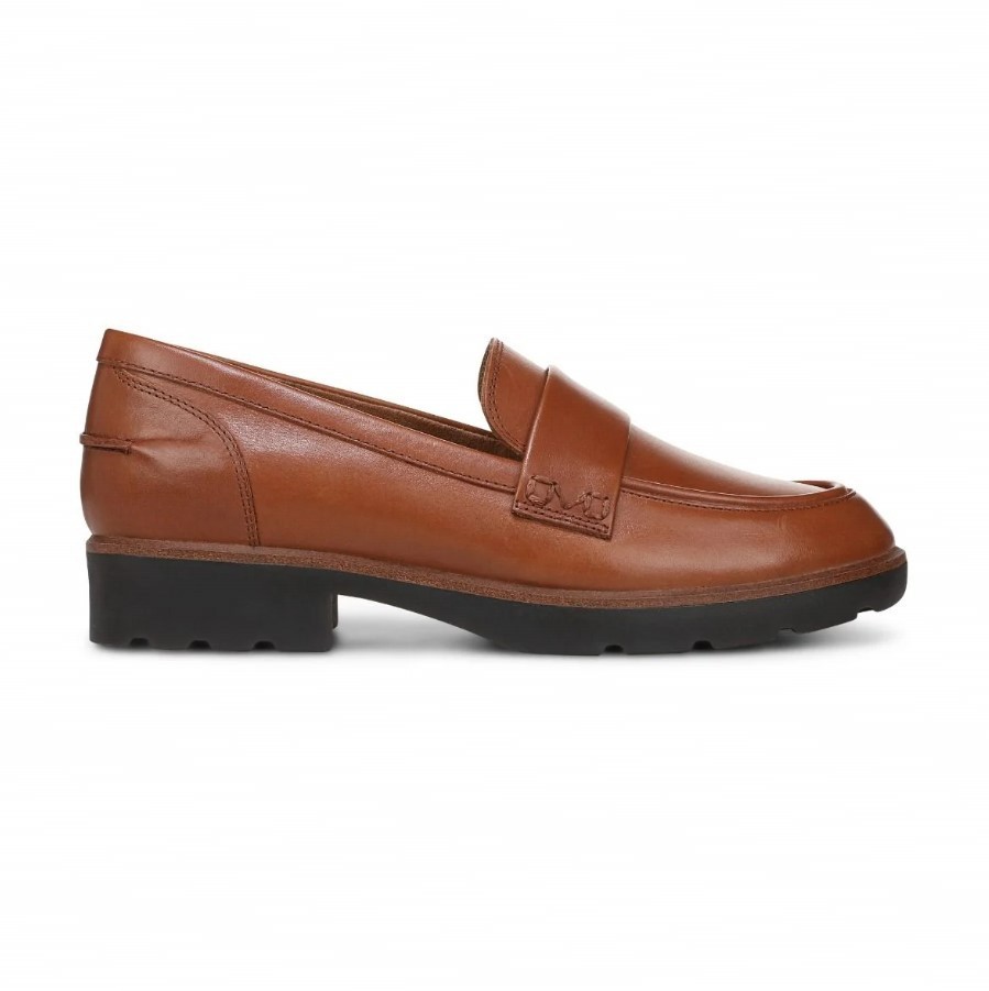 VIONIC Women Cleo Loafer, Tan Leather (NEW)