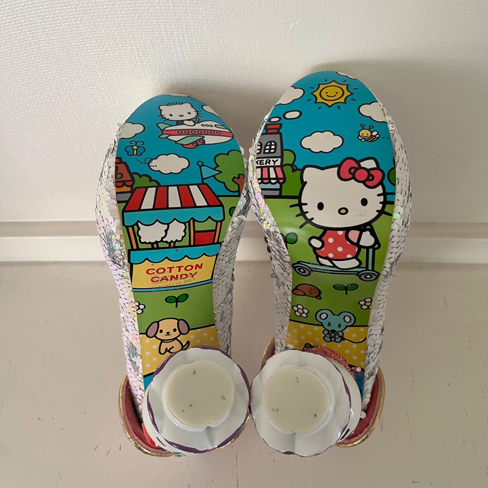 Irregular Choice Hello Kitty Star Of The Show Sequin Heels