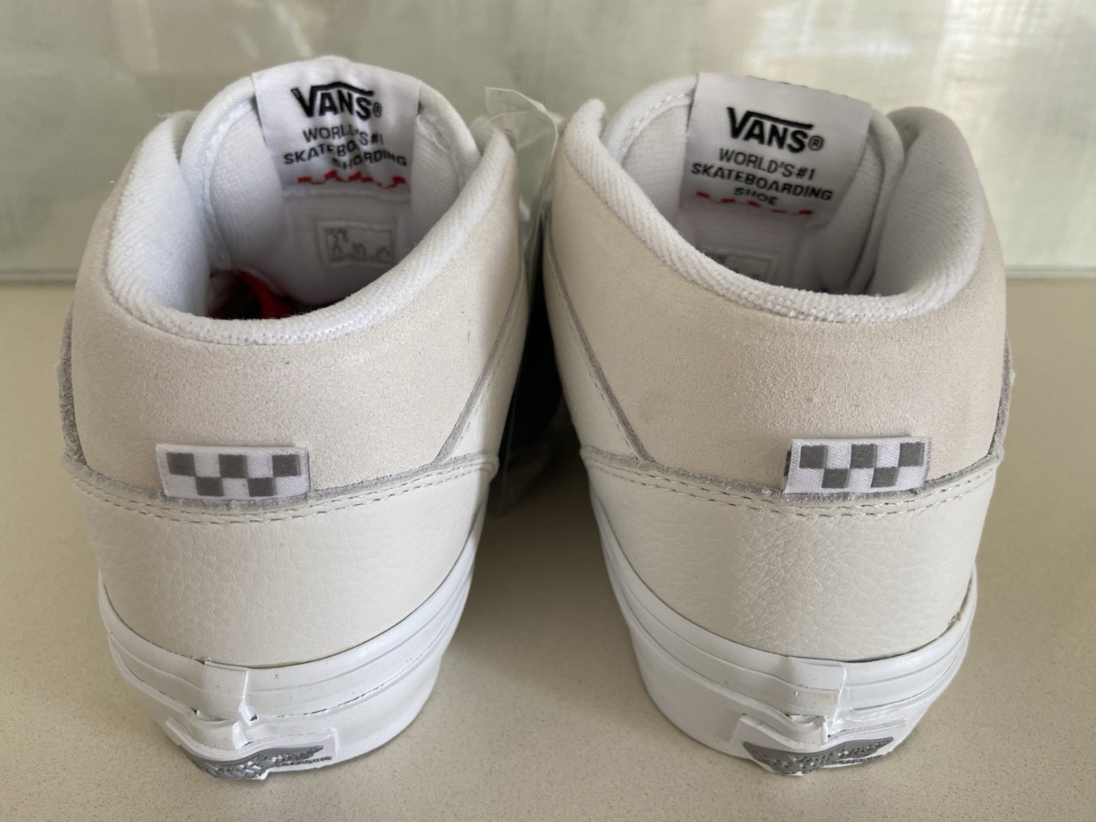 VANS Skate Half Cab Daz Shoes Women’s 5/Men 3.5 Sneakers Leather White Mid Top
