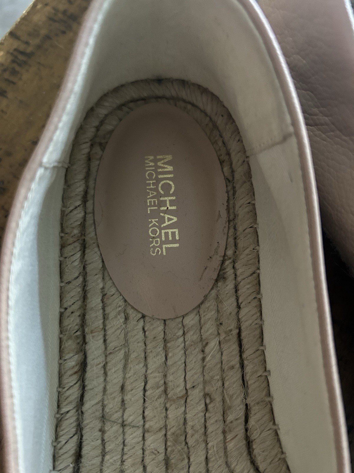 MICHAEL Michael Kors Women’s Leather Espadrille Flats Slip-On Cap Toe 9/40
