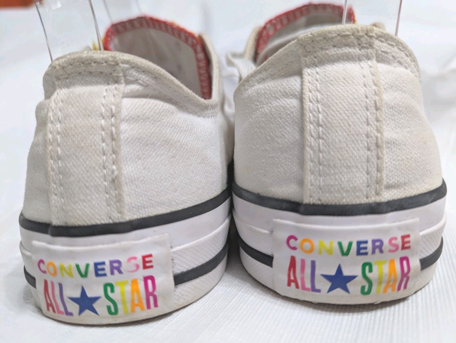Converse All Stars PRIDE Rainbow Low Top Sneakers TONGUES Unisex Shoes Sz W8 M6