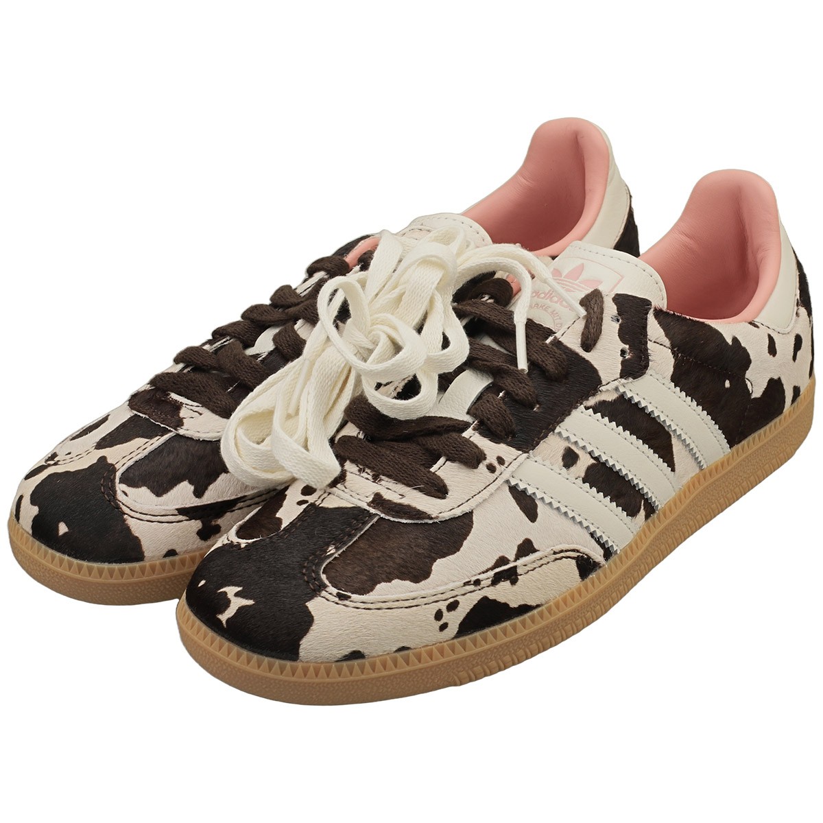 adidas Samba Og Womens Fashion Sneakers in Cow Print