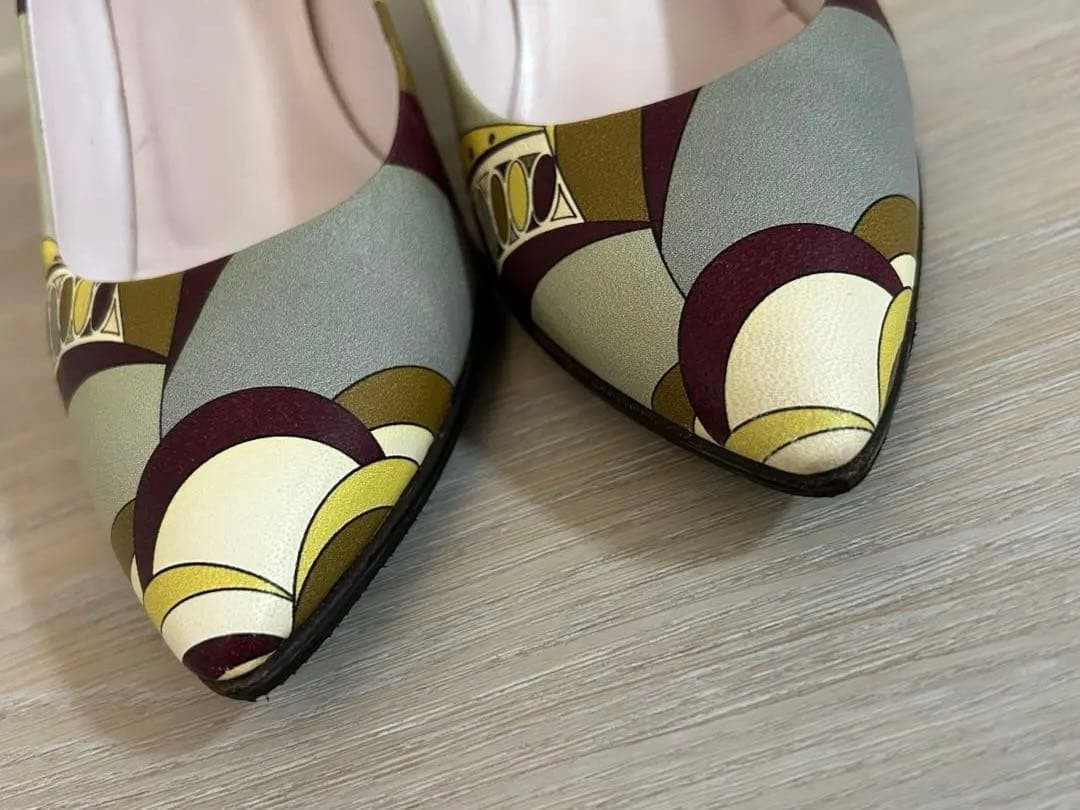 Emilio Pucci Heeled Pumps Multicolor Pointed Toe Size 36.5 Women’s From Japan
