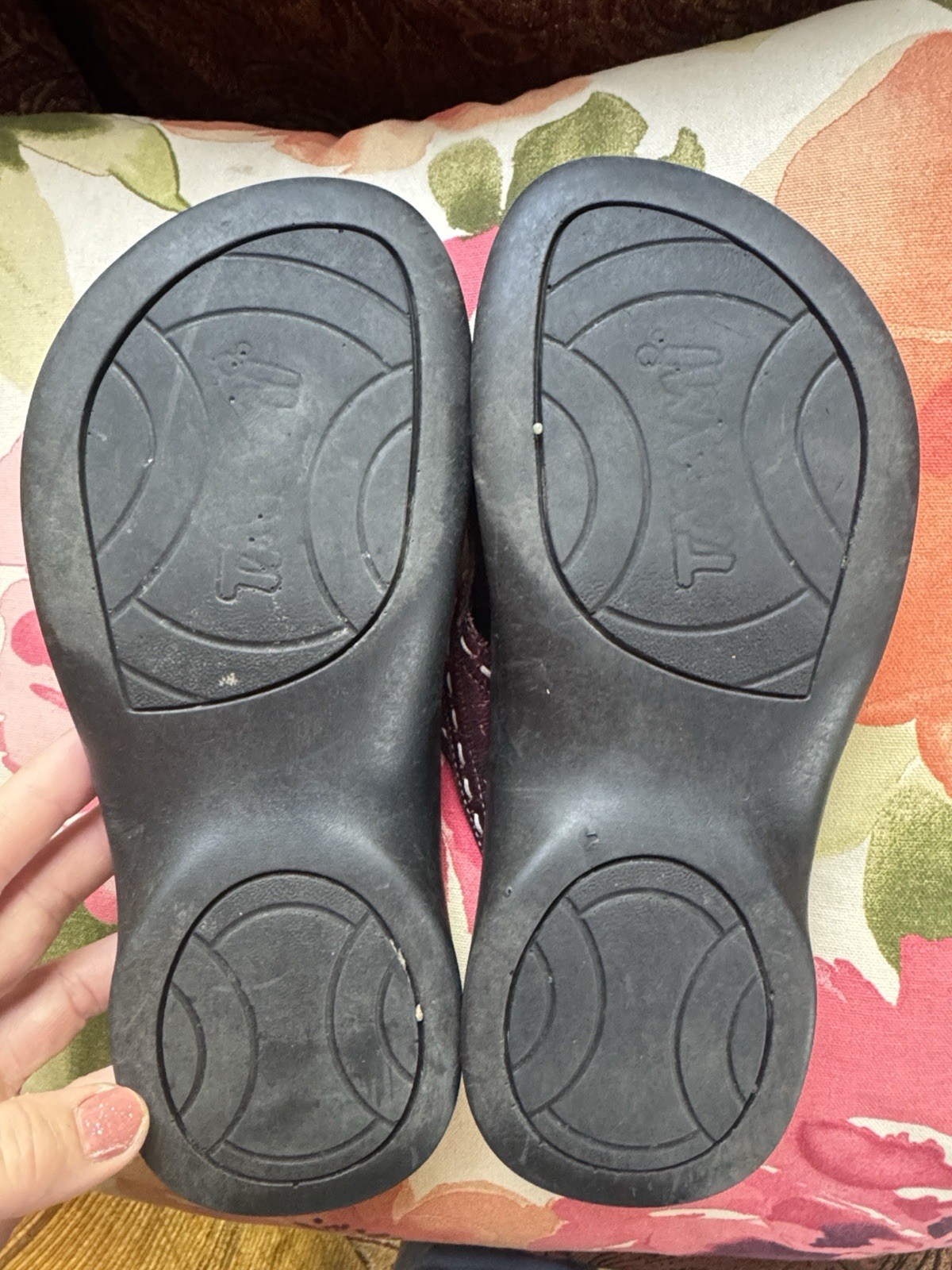 Birkenstock Tatami Leather sandal slides burgundy maroon wine black womens 38