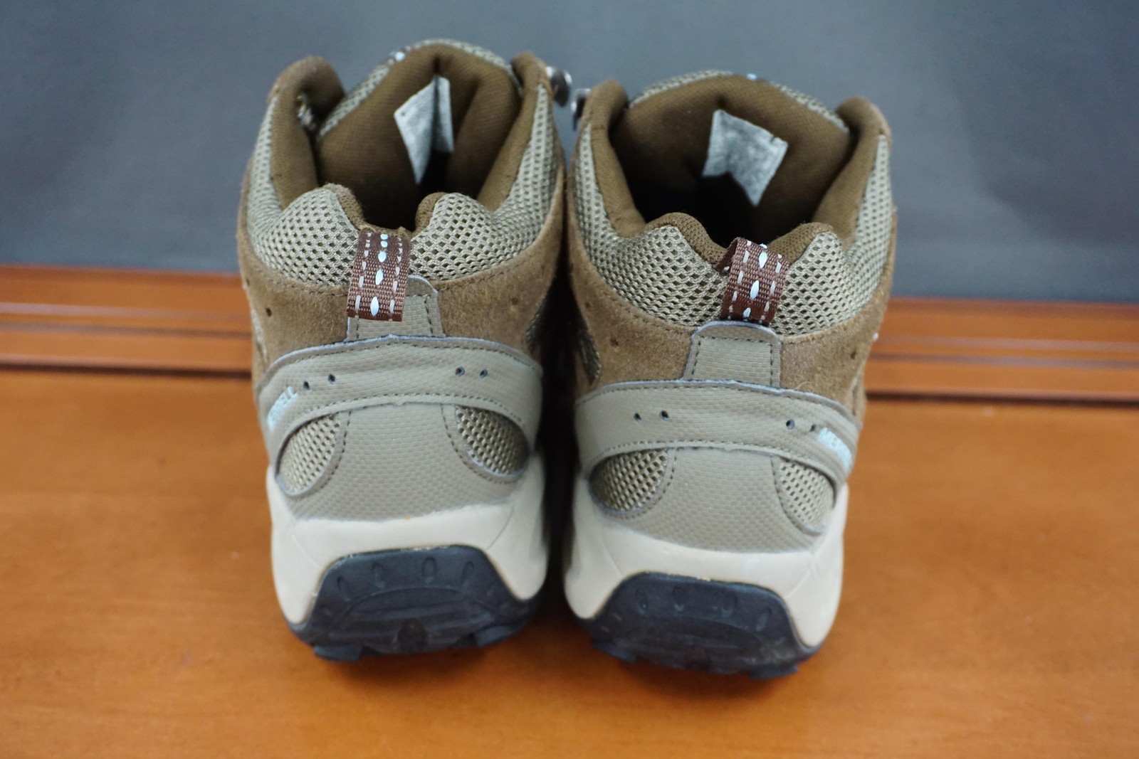 Merrell Payette Hiking Shoes Womens 8 Brown Waterproof Suede Mesh Trail Sneakers