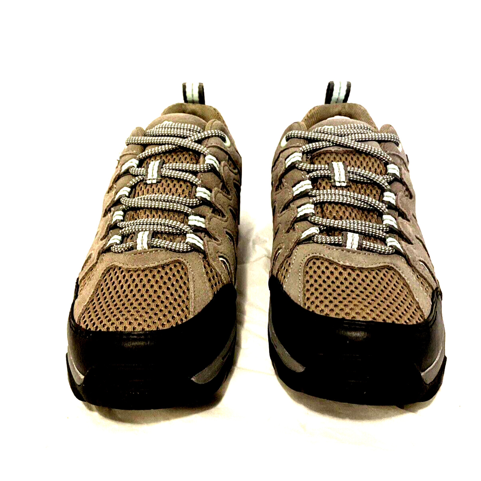 Ozark Trail Women’s Taupe Black Suede Mesh Lace Up Hiker Sneakers Shoes 6.5 NEW