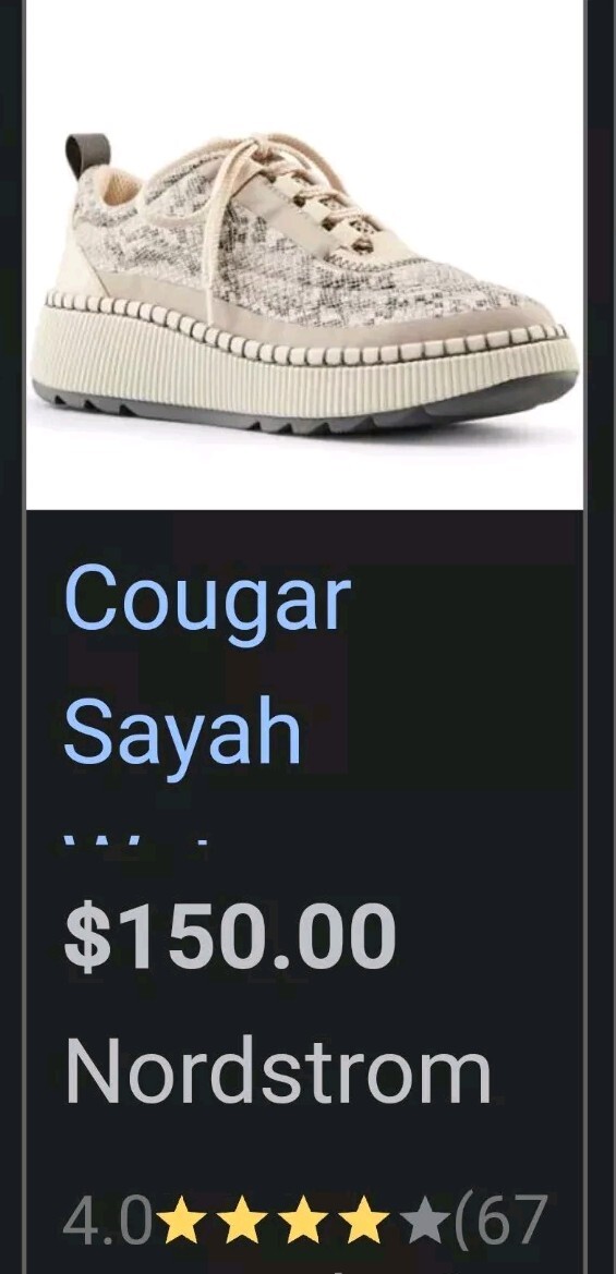 NEW Wmn’s (CHOOSE SZ) COUGAR Sayah Shoes Taupe Snake Print Platform Sneaker.
