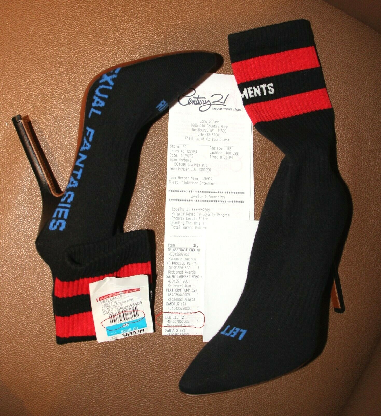 Vetements Black Knit Sock Stiletto Pumps sz US 6 / IT 36 $985 ~ FLAWLESS, NEW ~