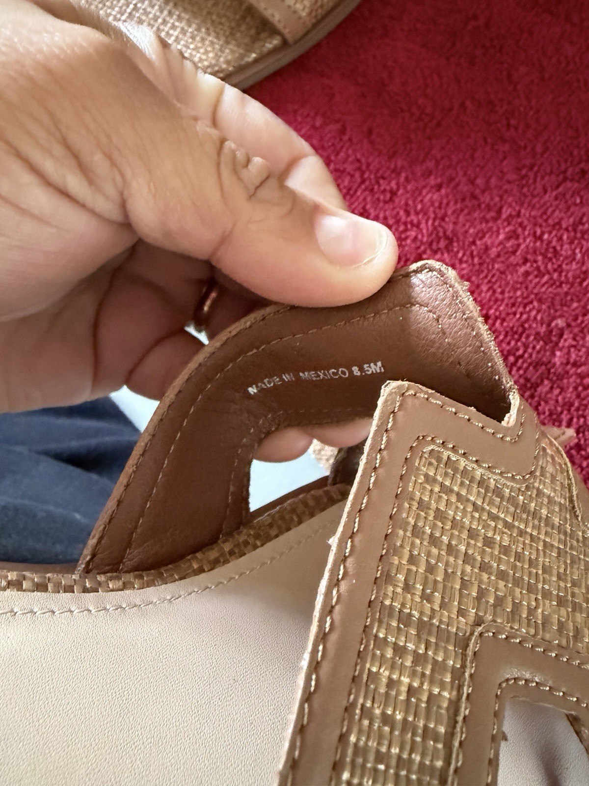 Steven New York Woven Slide Sandals Slip-On Straps Beige/Tan Women’s US 8.5