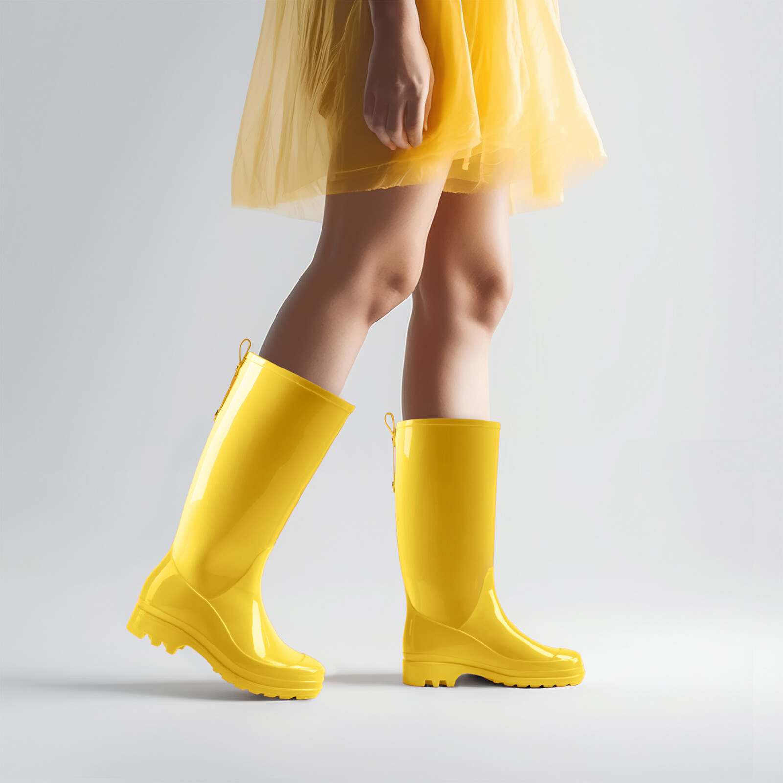 HISEA Women’s Knee High Rain Boots Waterproof Wellies Non-Slip Garden Work Boots