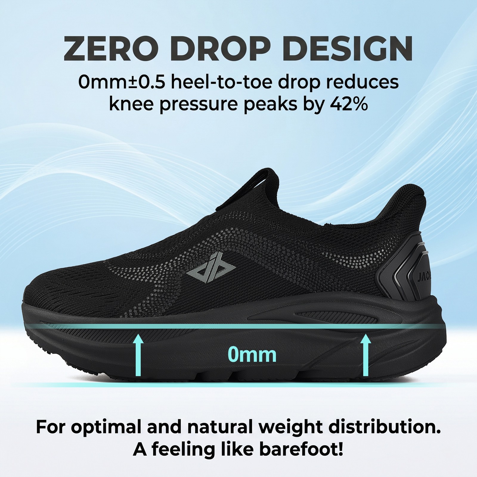 Womens Hands Free Wide Toe Box Shoes Slip on Zero Drop Arch Support Sneakers US
