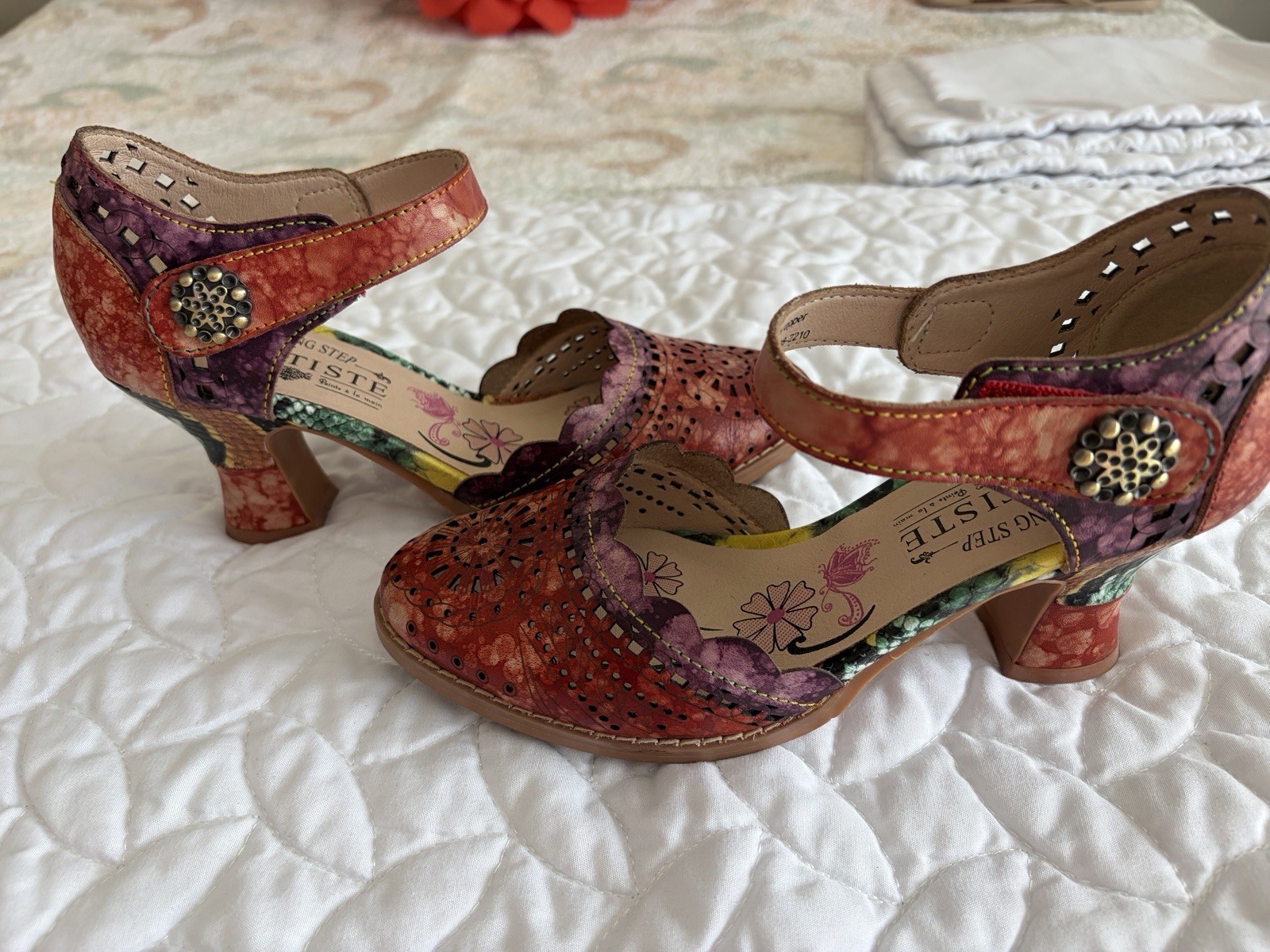 L’Artiste by Spring Step Women’s Luxe Leather Pumps Multicolor in Size 5