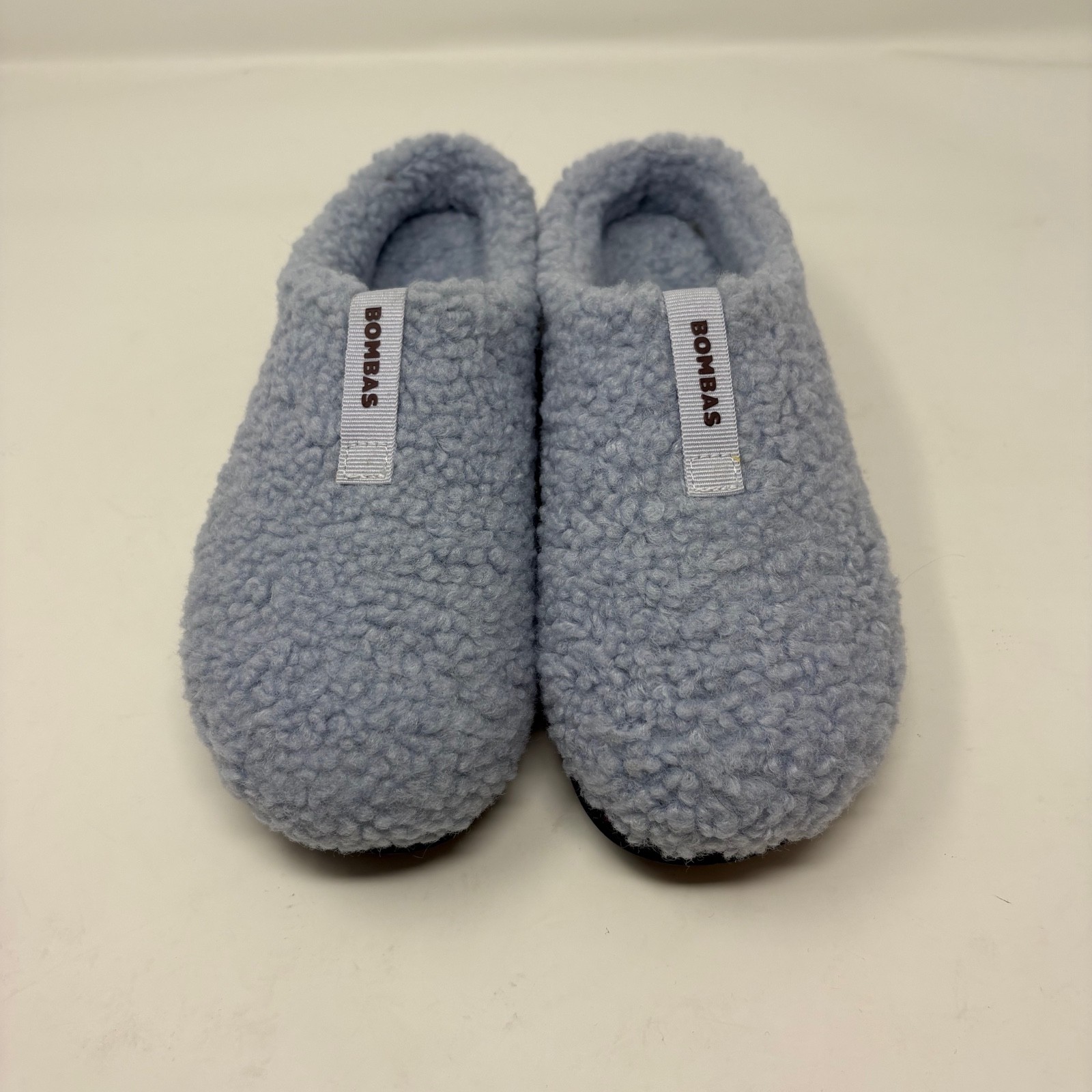 Bombas Sunday Slippers Sherpa Light Blue Slip On Size 7 Women’s