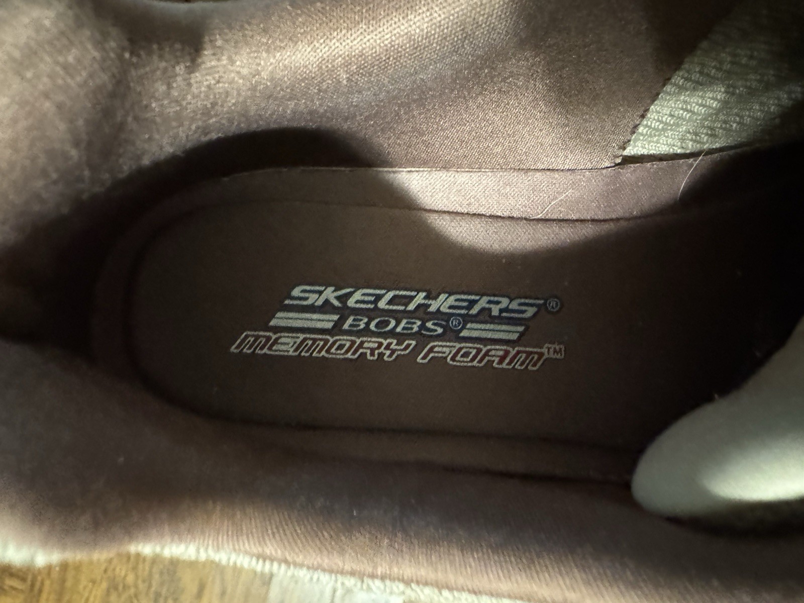 SKECHERS BOBS Women’s Memory Foam Lace-Up Low Top Textile Sneakers Beige/Brown