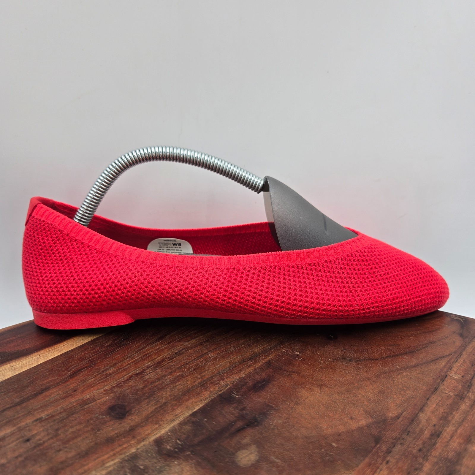 Allbirds Tree Breezers Ballet Flat Shoes Women’s 8 Red Knit Pointed Toe Loafers