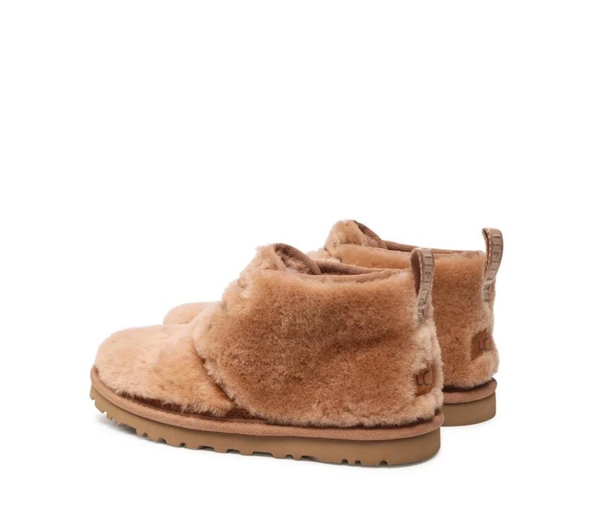 NEW UGG Neumel Cozy Fur Chukka Boots Chestnut Women’s Size 7