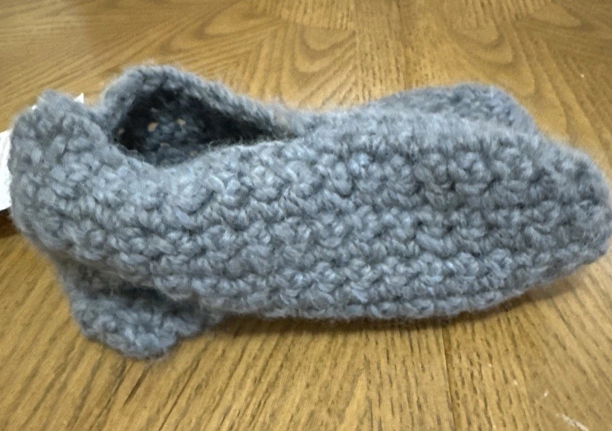 Alpaca Handmade Footies/ Slipper Socks Gray Small