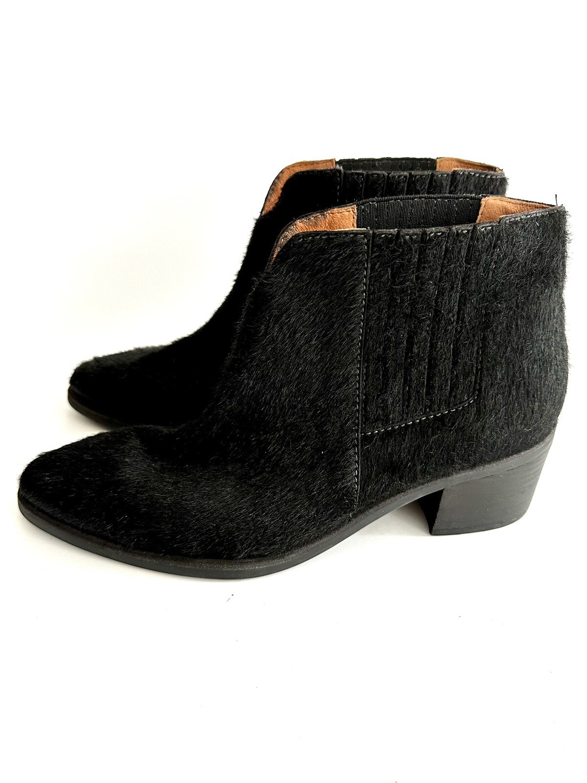 New Madewell 7 The Joni Calf hair Chelsea Boots Booties Back School Block Heel