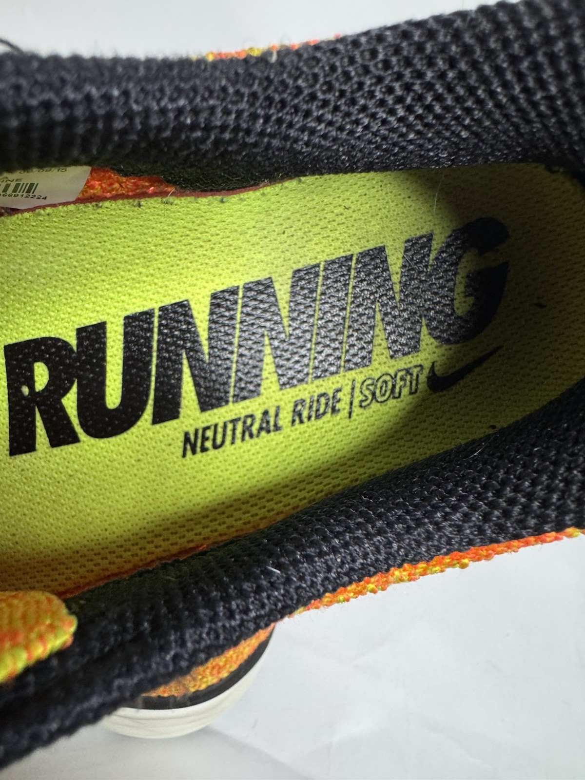 Nike Flyknit Lunar 3 Women’s Size 8 Orange Volt Running Shoes 698182-700