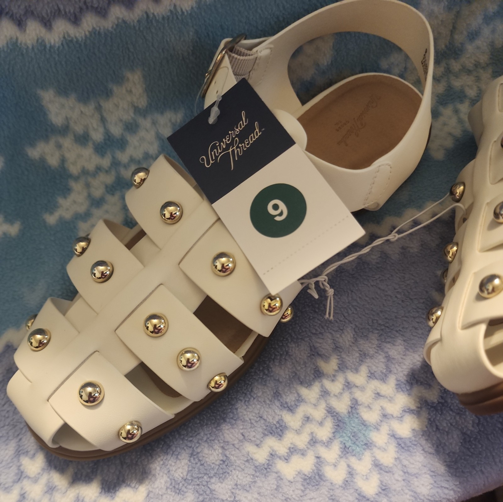 Women Winnie Wide Width Studded Fisherman summer Sandals – Universal Thread NWT