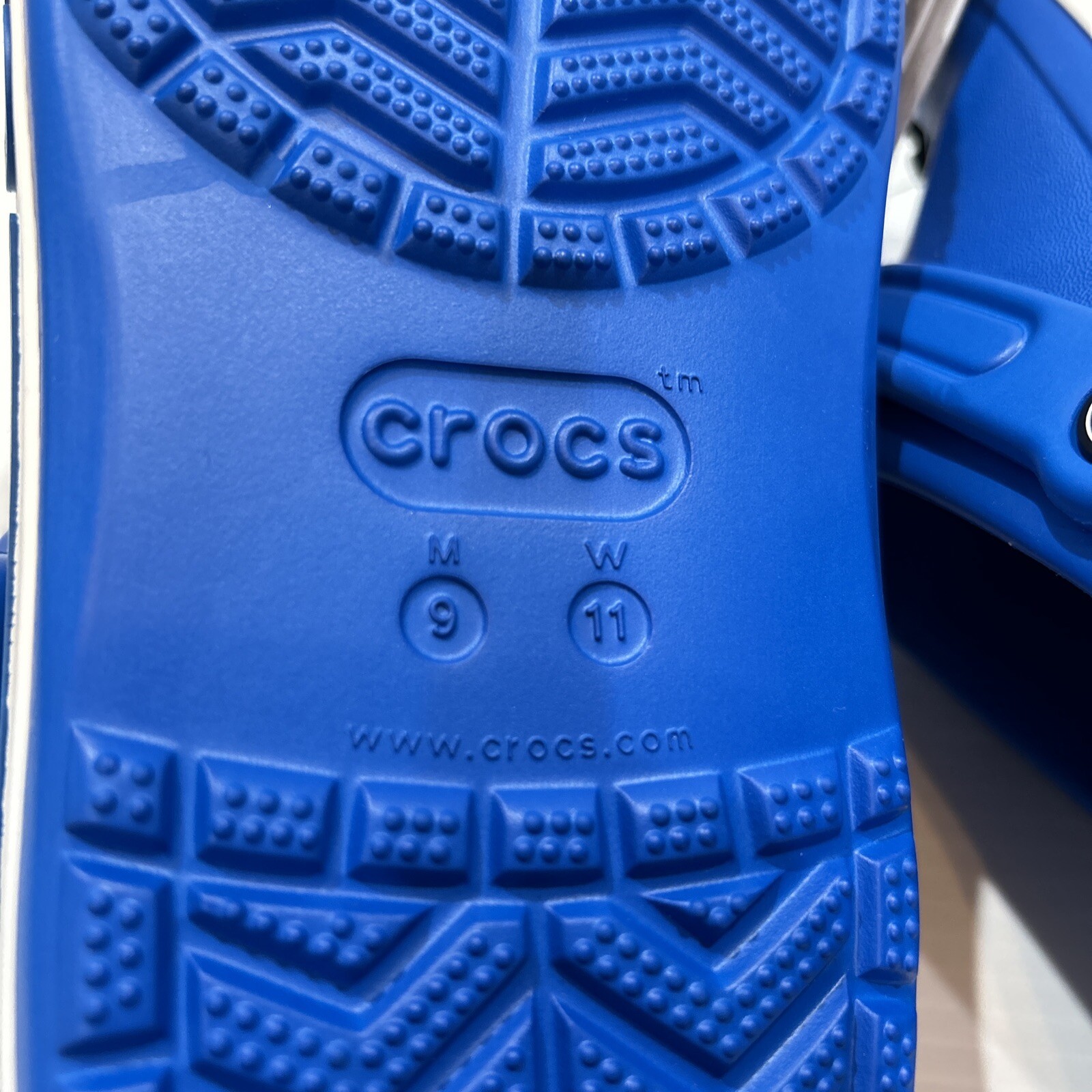 Crocs Croc Baya Band Blue Slip On Clogs Men’s 9 Women’s 11 Iconic Comfort Shoes