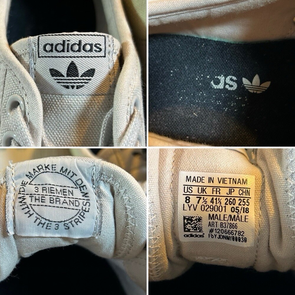 Adidas Nizza Platform Shoes Rare Unique Lemony Cream Color w/ Music Graphics 8