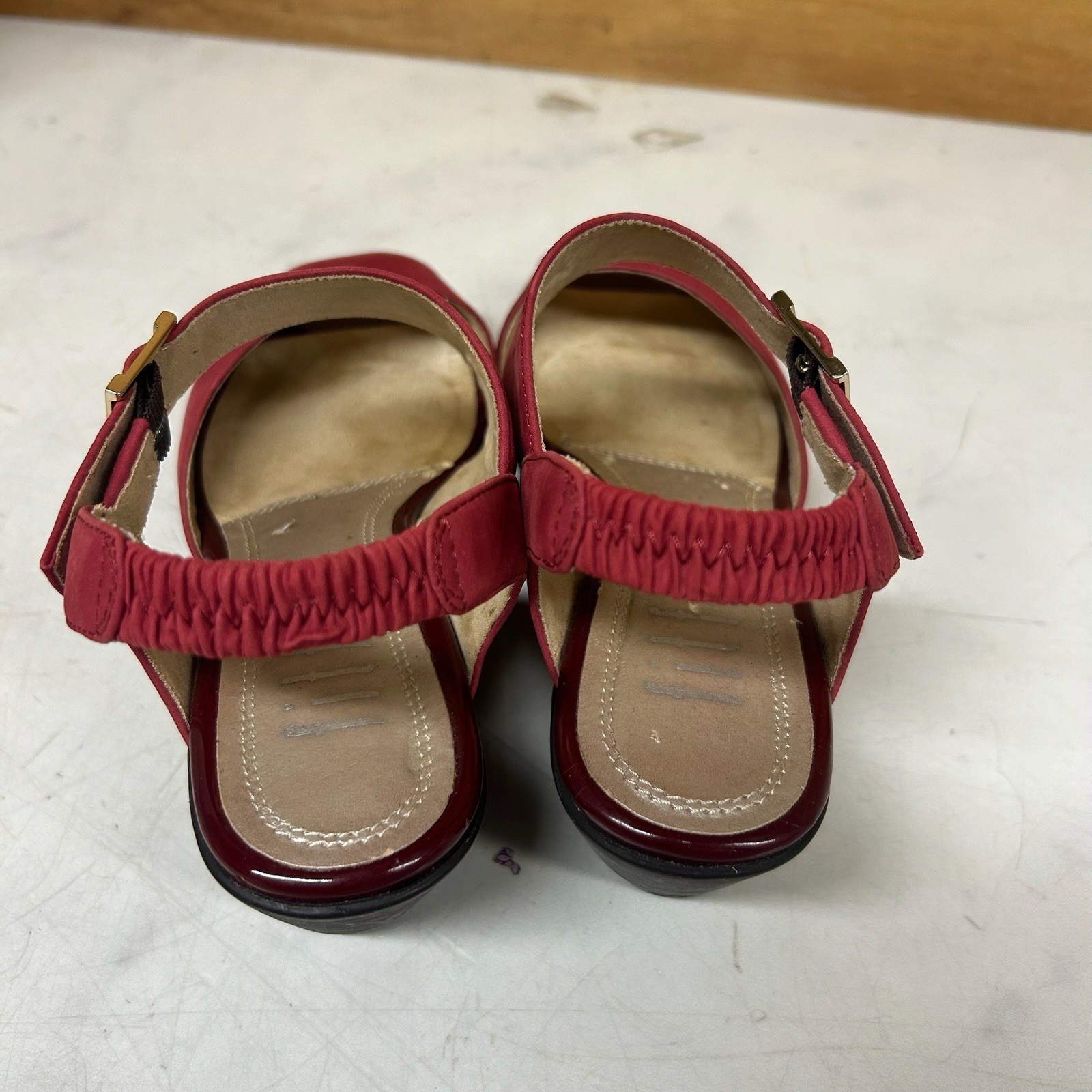 fitfit Women’s Open Toe Slingback Sandals Burgundy Size 24.0cm Comfort