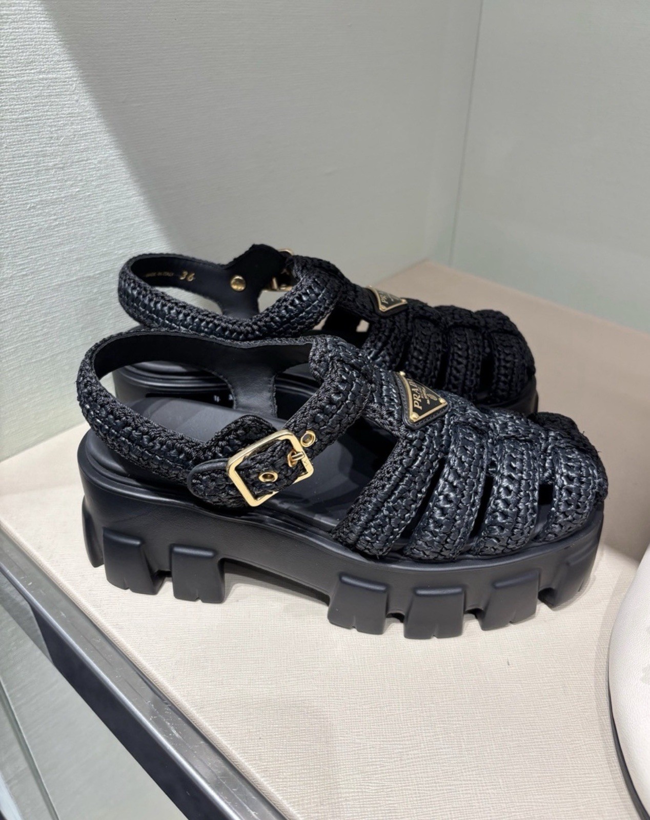 Prada Monilith Crochet cage
