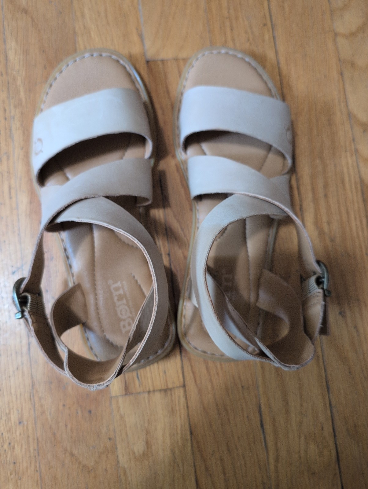 Born Beautiful Beige Strapped Sandals Brand New Sz 7M