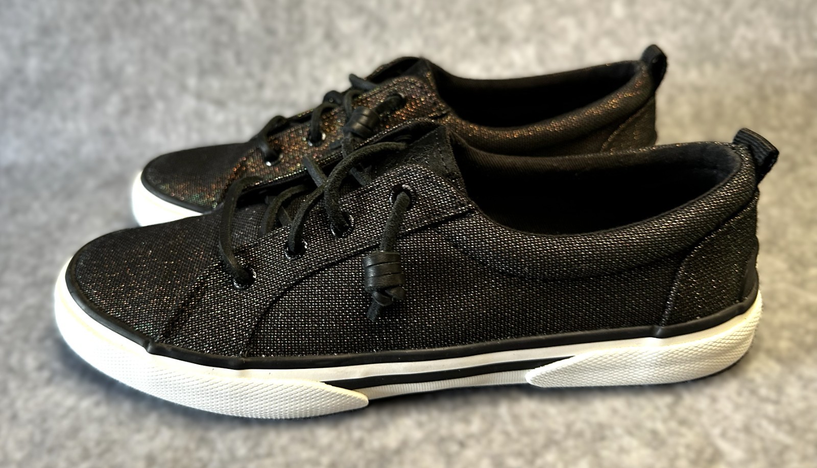 Sperry Top-Sider Pier Wave Slip-On Sneakers Women’s Size USA 7 Black Iridescent