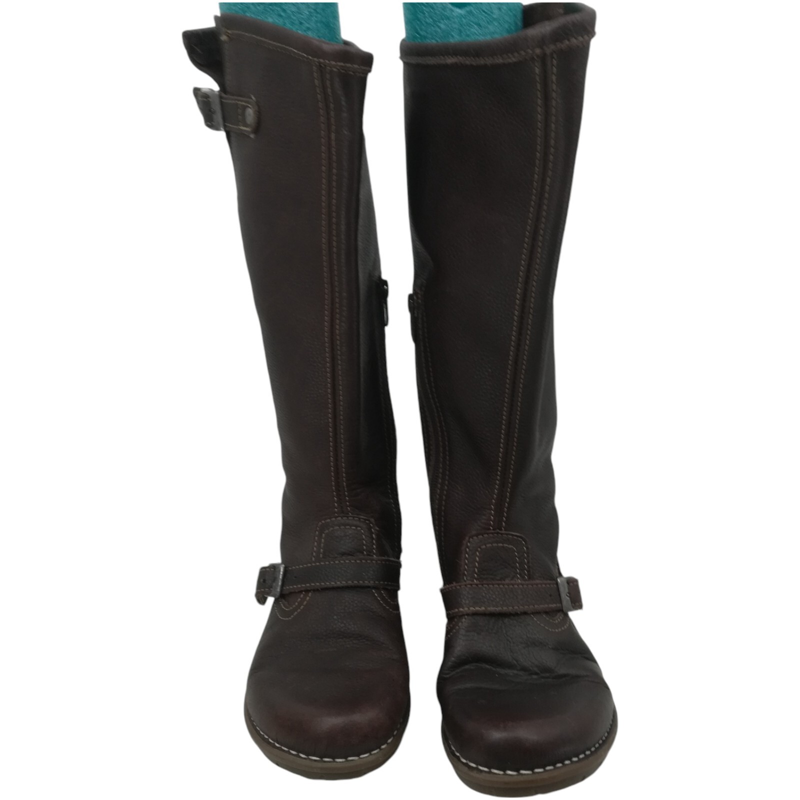 The ART Company Brown Leather Mid Calf Riding Boots Size 36 US 6 Comfort Heel