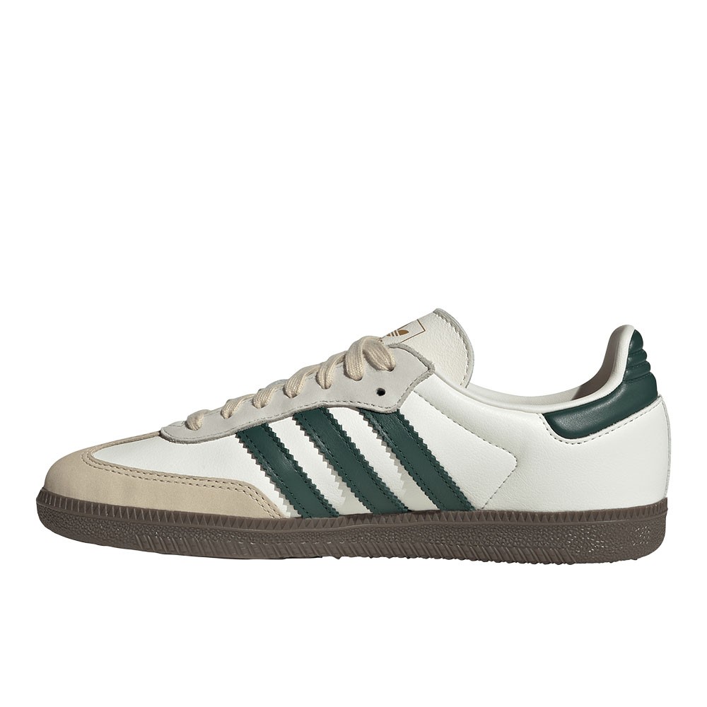 adidas Samba Og Lace Up Womens Green, Off White Sneakers Casual Shoes JR8843
