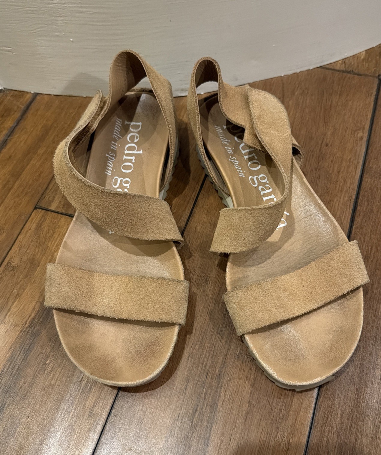 Cute Pedro Garcia JEDDA Suede Tan Sandals Size 37-US 7-7.5-VERY GOOD COND ($525)