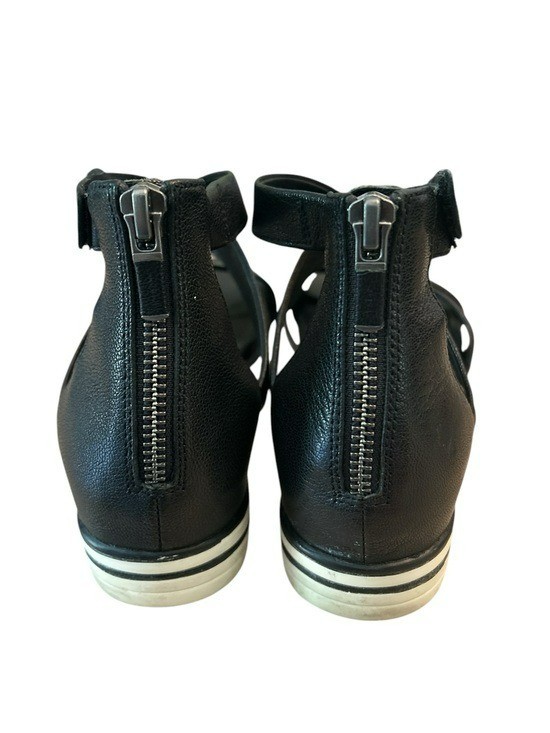 Eileen Fisher Sally Black Leather Ankle Strap Comfort Sandals – Size 7