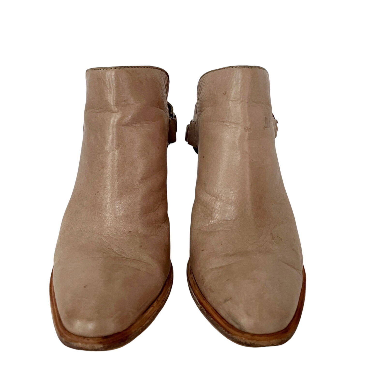 Dolce Vita Ankle Booties Women’s Size 8 Leather Sling Back 3.5 in. Heel Slip On