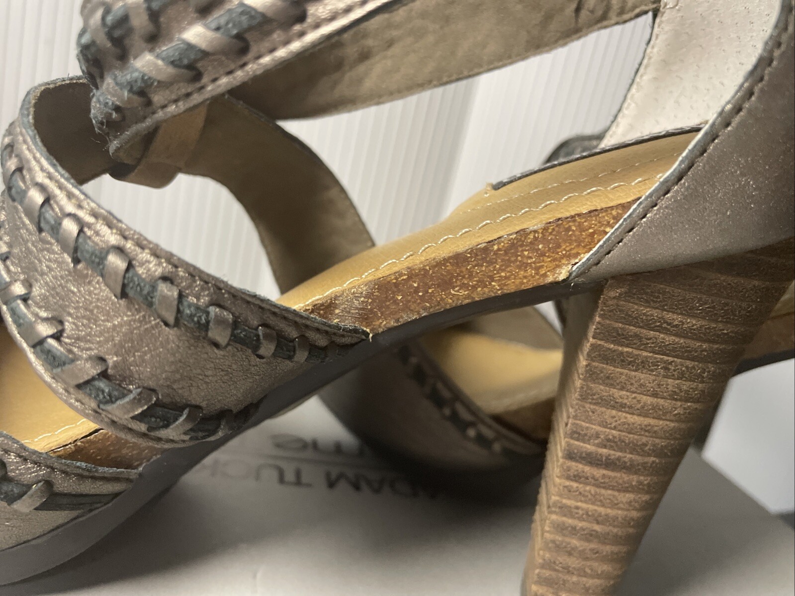 NWT Adam Tucker Me Too Women Brown Heels Size 9 Grafite Heels Brown Open Toe