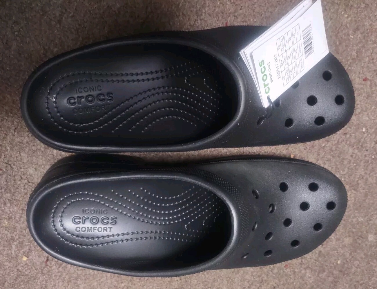 NEW! CROCS SIREN PLATFORM CLOGS Black Chunky Platform Slides Unisex Size 12W 10M