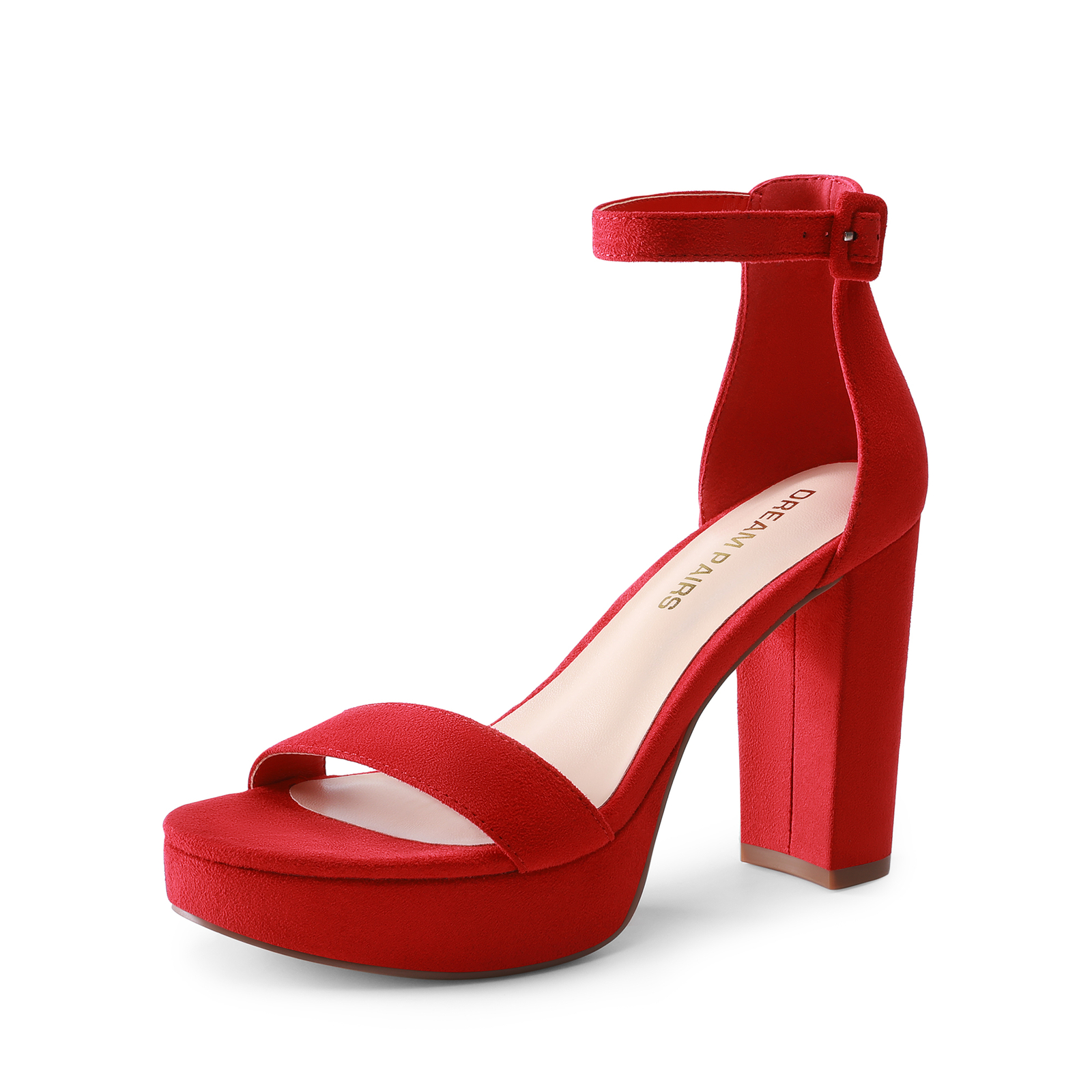 Women Heeled Sandals Platform Chunky Block Wedding Party Evening Dress Sandals~