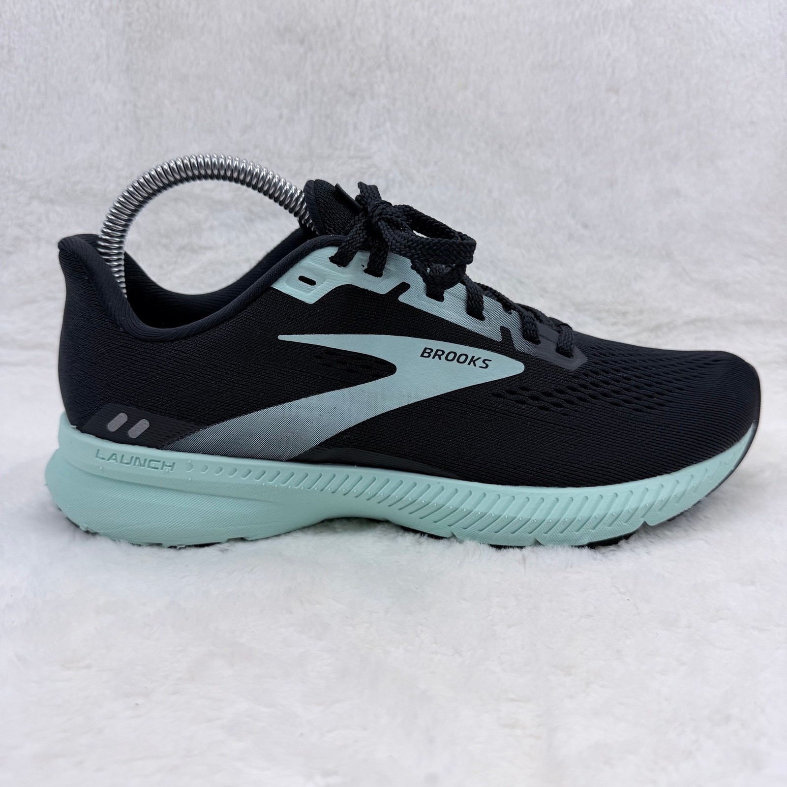 Brooks Launch 8 Womens Running Shoes Black Mint Size 8 Athletic Sneakers Shoe