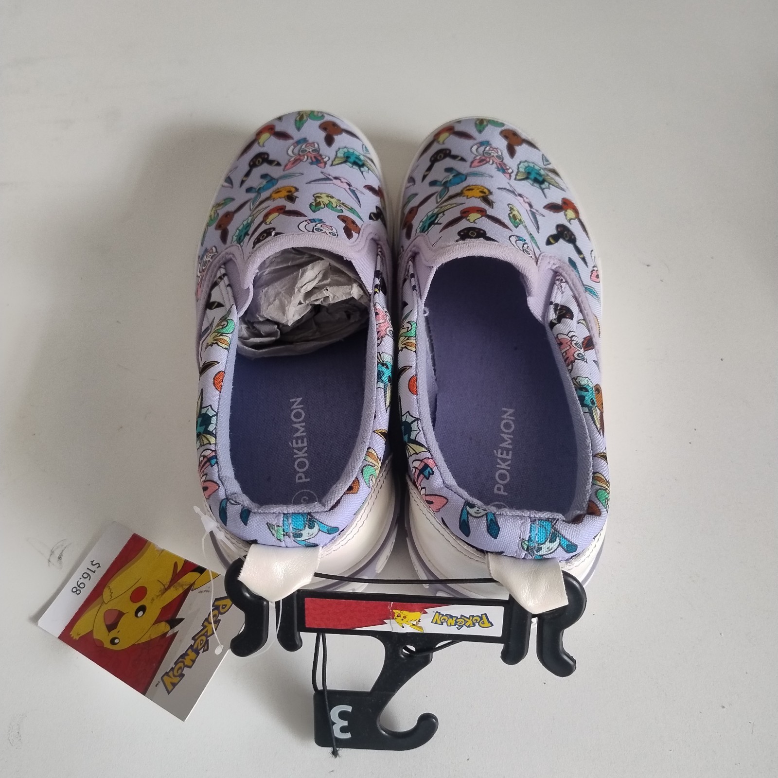 New Pokemon Shoes Women/Girl’s Size 3 SlipOn Eeveevolutions