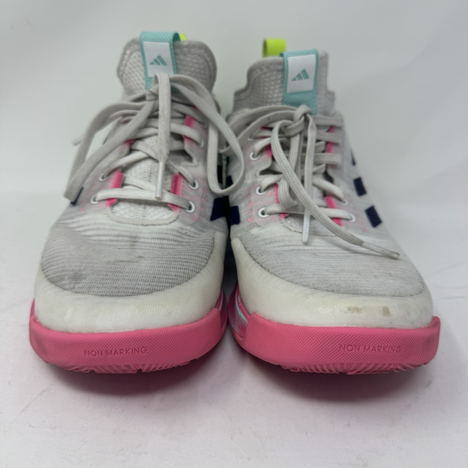 Size 7.5 Adidas Womens CrazyFlight Mid Volleyball Shoes HP3337 White Rainbow