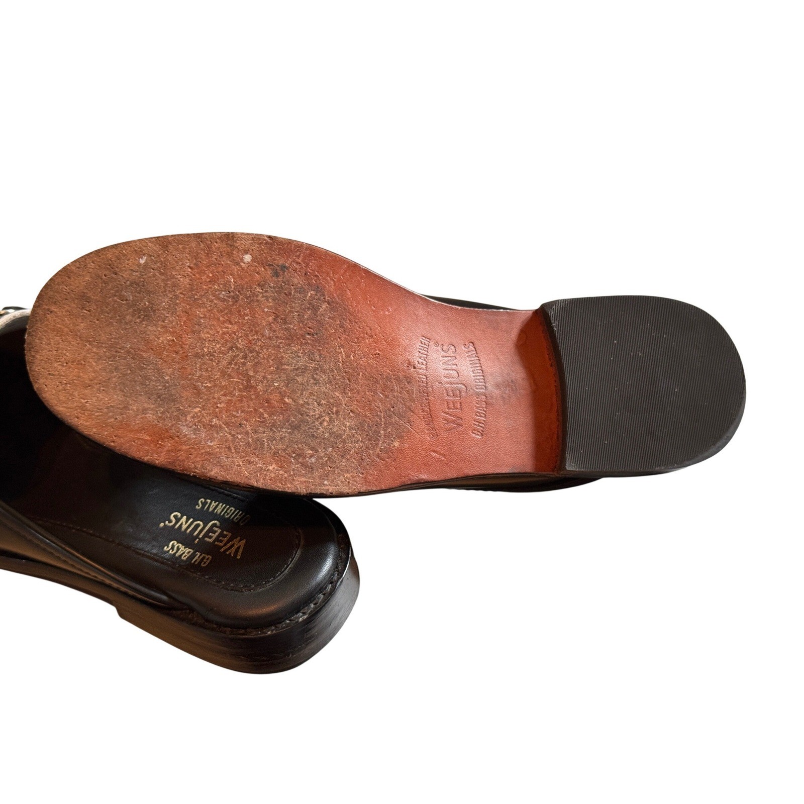 G.H. Bass Weejuns Lianna Mule 7 Black White Bit Loafers Dark Academia Preppy