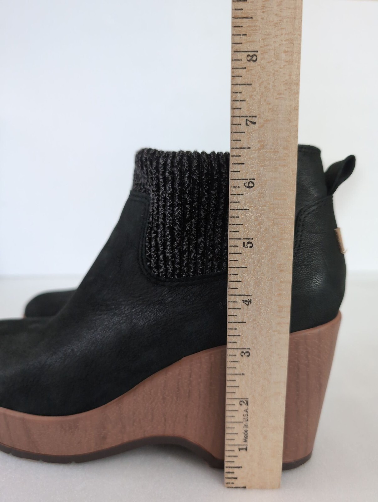 Dr Scholls Preston Platform Wedge Bootie Women 6.5 Black Y2K Grunge Indie Sleaze