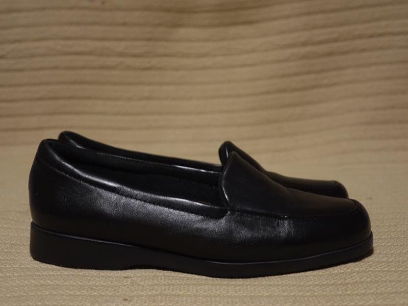women clarks loafers black leather 36 #7bww