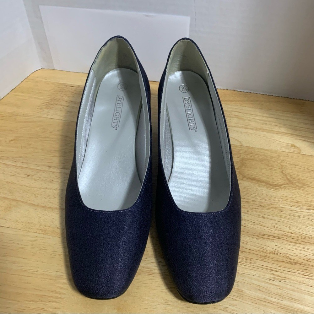 WOMENS DYELIGHTS PURPLE WEDDING PUMPS CAREER COMFORT HIGH HEELS SHOES SIZE 8.5M